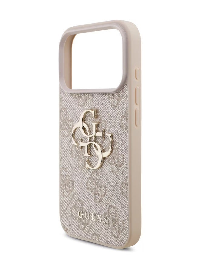 Guess 4G PU Leather Case with Big 4G & Classic Logo with Wrist Strap for iPhone 17 Pro - Pink - Image 2